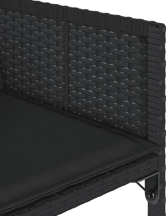 Image du produit VidaXL Meuble de jardin Ensemble de jardin 9pcs. noir Poly rotin (106 cm)