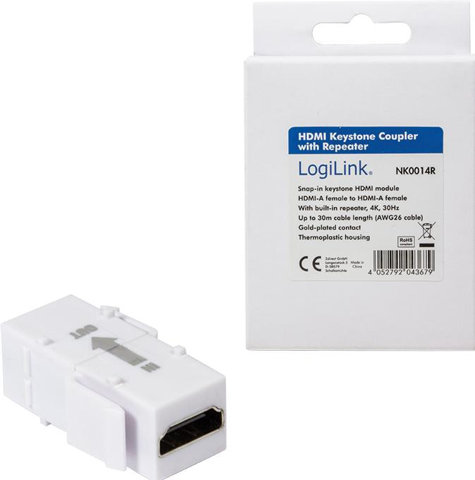 Image du produit LogiLink Connecteur Keystone HDMI (Rallonge)