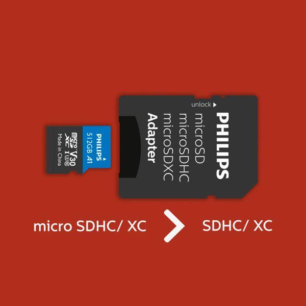 Actual product image Philips MicroSDXC Card (512 GB, microSDXC, U3, UHS-I)