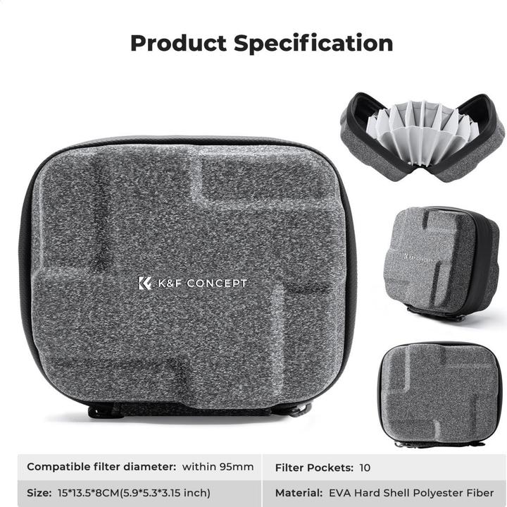 Produktbild K&F Concept KF13.175 Filter Case (Kamera Taschenerweiterung)