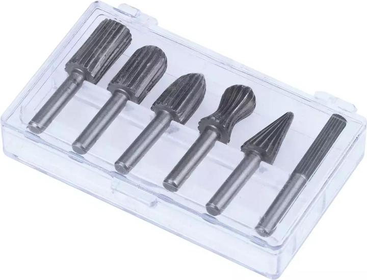 Dedra 07F500 6 piece metal shank cutter set, 6mm shank, HSS