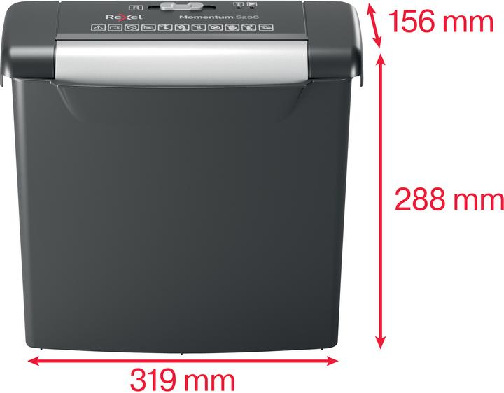 Produktbild Rexel Aktenvernichter Momentum S206 (Streifenschnitt)