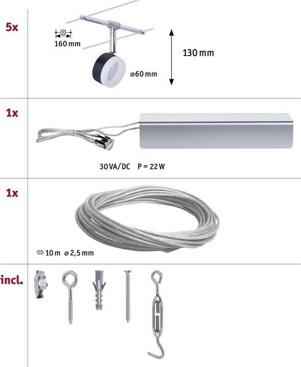 Actual product image Paulmann Wire System Clear