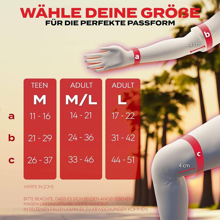 Actual product image Skatewiz Inliner Schoner-Set mit Neopren-Sleeves (6-teilig) (M, Wrist protectors, Knee pad, Elbow protectors, 6 pieces)