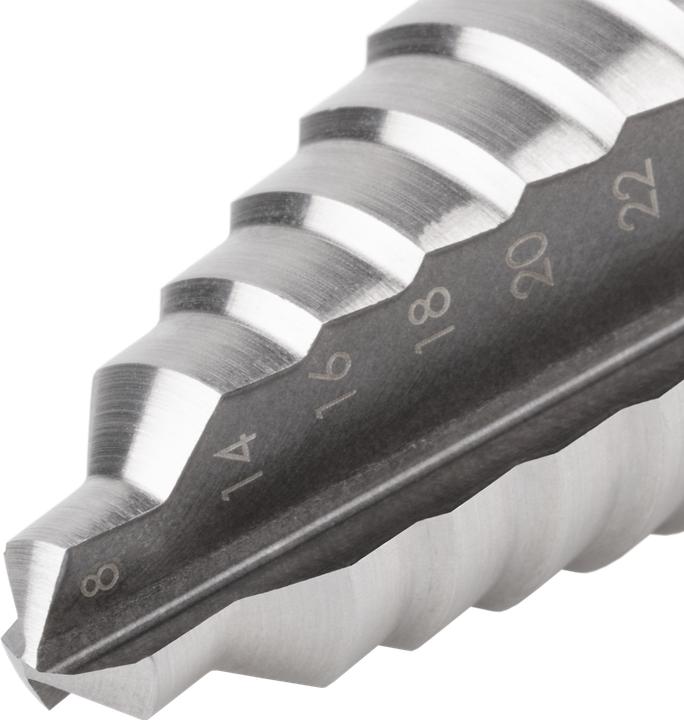 Produktbild wolfcraft 1 Stufenbohrer HSS, Schaft 10mm, ø8-30mm (10 mm)