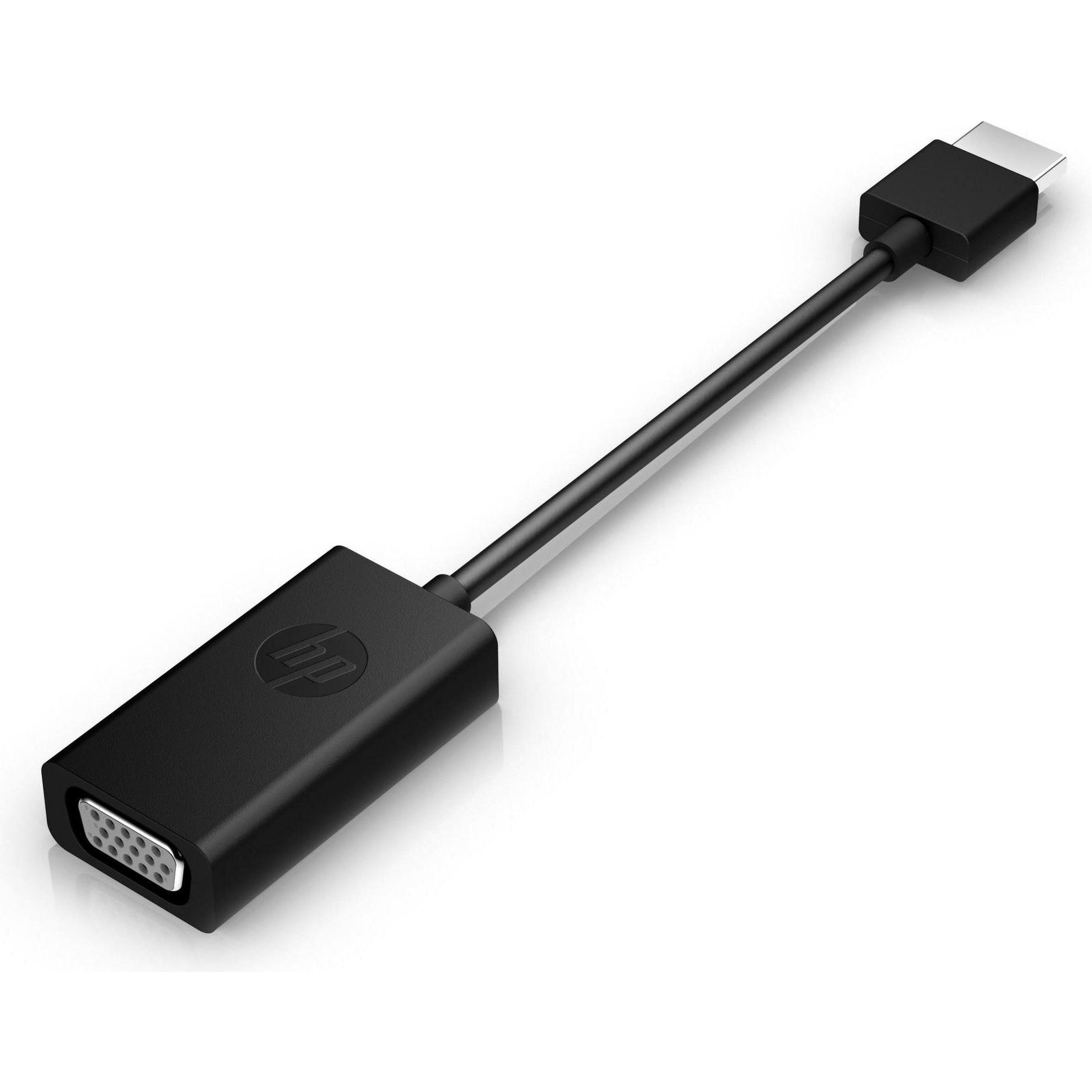 HP HDMI zu (VGA, 17.30 cm), Data + Video Adapter, Schwarz