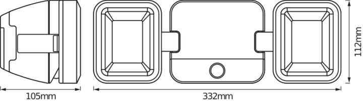 Actual product image Osram Battery LED Spotlight Double 10W 4000K IP54 Black (480 lm, IP54)