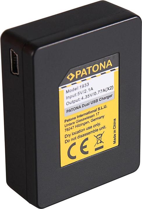 Produktbild Patona Dual Schnell-Ladegerät f. SJCAM SJ7 Star inkl. Micro-USB Kabel (Kamera Akku Ladegerät)
