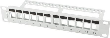 Lanberg patch panel blank 12 port 1U