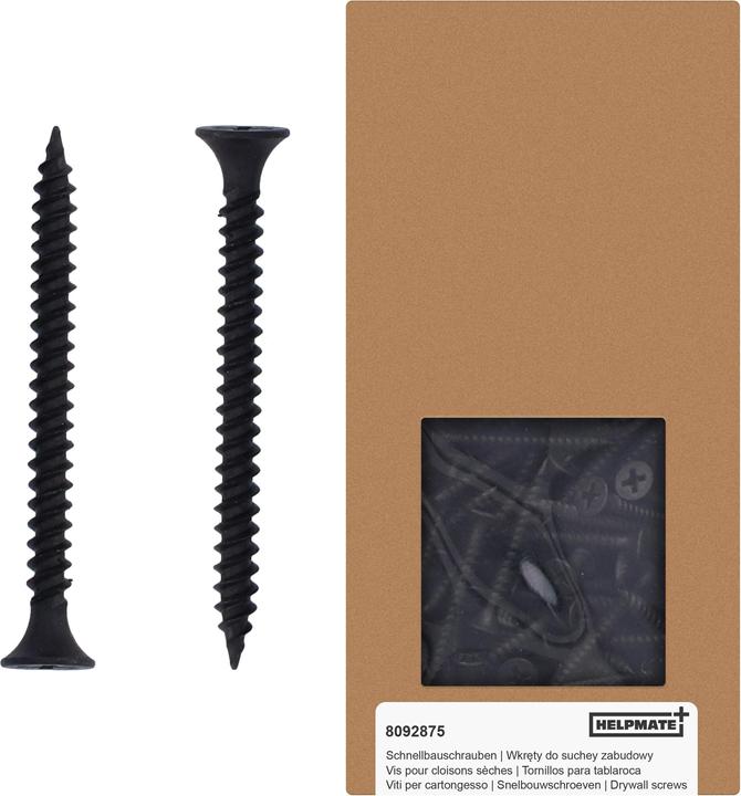 Produktbild Helpmate Schnellbauschraube 3,9x45, phosphatiert, PH-Antrieb, 400 Stück (400 Schrauben pro Stück)