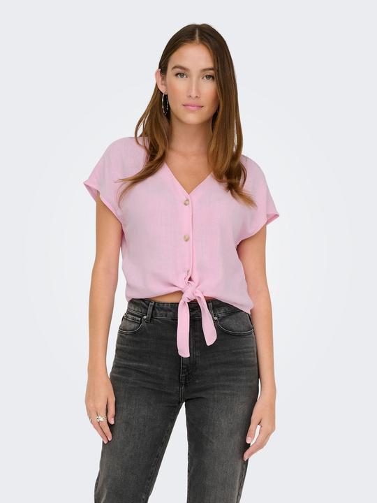 Produktbild Only Onlsiesta Ss Knot Lin Bl Shirt Pnt Noos (XL)