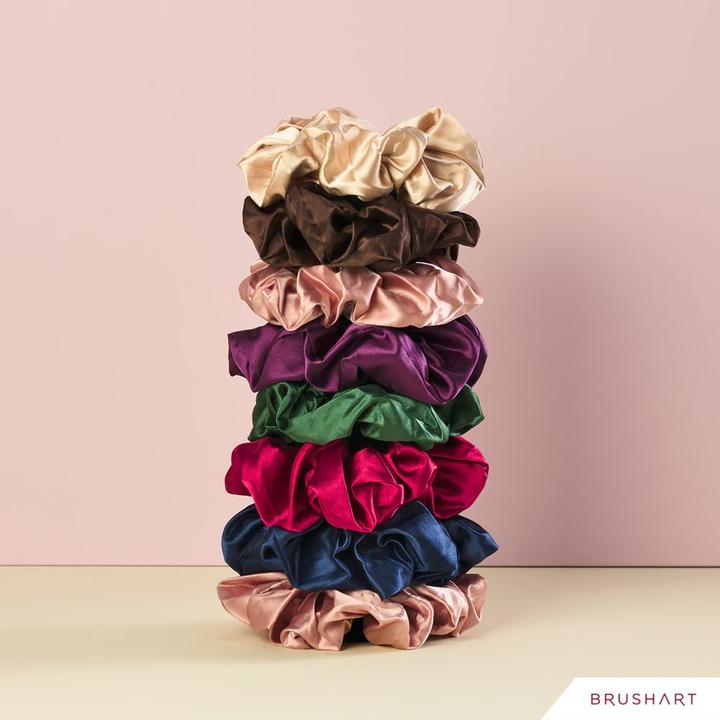 Produktbild BrushArt Grosses Satin-Scrunchie-Set (Haargummi Set)