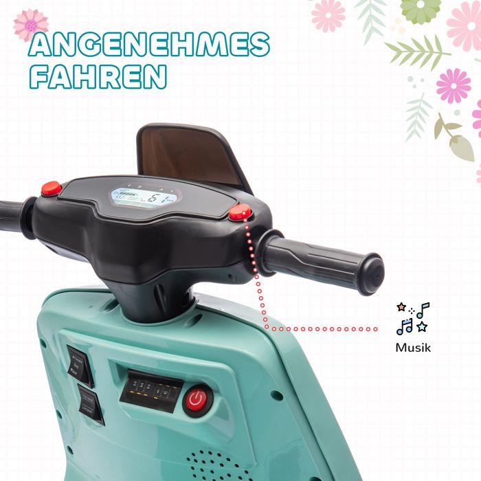 Image du produit Swisshandel24 Kinder Elektro-Motorrad, 6V Kindermotorrad mit Scheinwerfer, Musik, Grün (6 V)