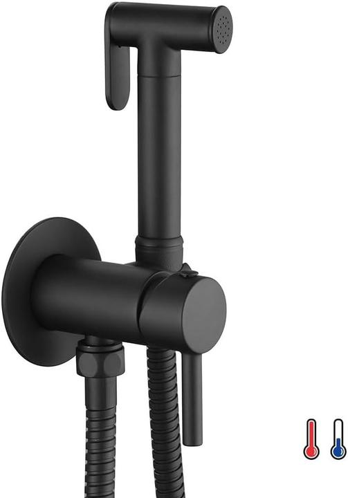 Kibath Round Toilet Faucet with Hand Shower for Intimate Hygiene and Sanitary Cleaning