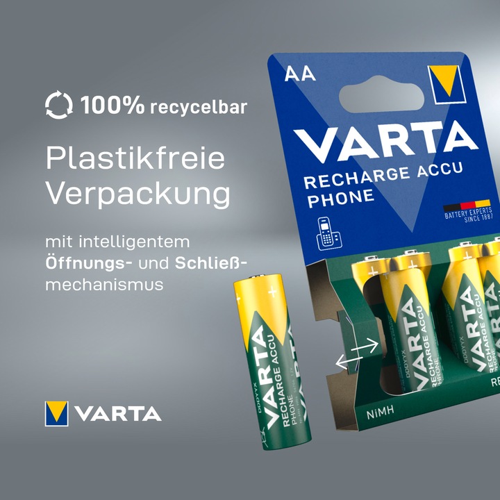 Image du produit Varta Recharger le téléphone d'Accu (2 pcs, AAA, 800 mAh)