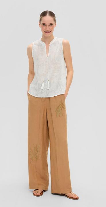 Actual product image S.Oliver Bluse Blusenshirt im Leaf-Design mit Tunika-Ausschnitt (46)