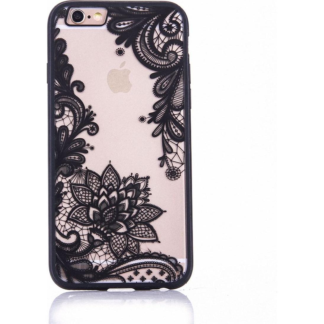 König Design Apple iPhone SE 2020 Handy Hülle Mandala Case Schutzhülle Cover Blüte Schwarz (Apple iPhone SE (2nd Gen)), ...