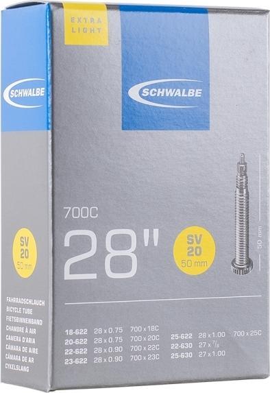 Actual product image Schwalbe SV20 Extra Light (Presta (SV), 28", 50 mm)