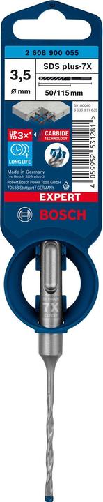 Immagine prodotto Bosch Professional Zubehör Trapano a percussione EXPERT SDS plus-7X, 3,5 x 50 x 115 mm (3,5 millimetri)