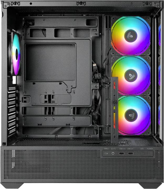 Image du produit Azza Boitier Moyen Tour ATX Tiara RGB avec panneaux vitrés (Noir) (ATX, ITX, mATX)