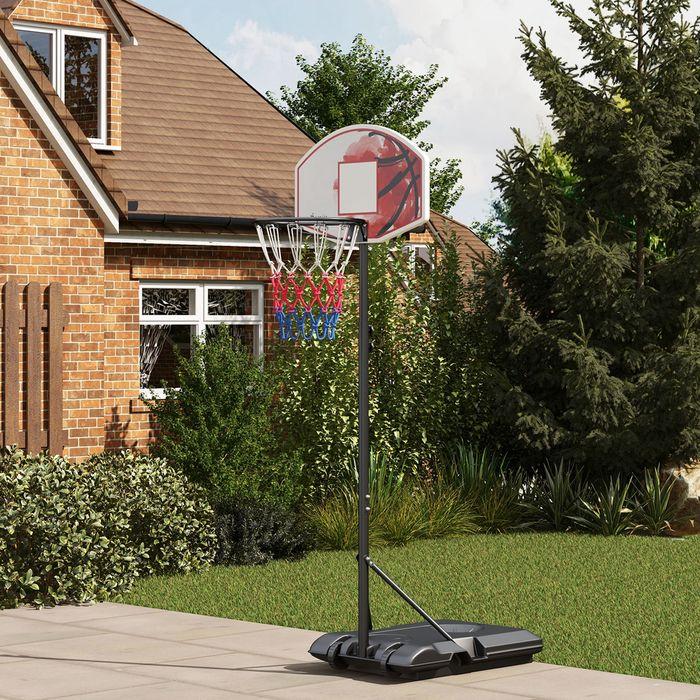 Actual product image Swisshandel24 Basketballkorb Outdoor mit Ständer, 179-209 cm höhenverstellbar, Schwarz