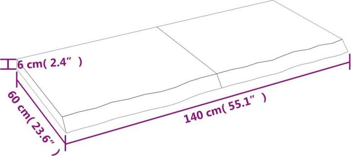 Produktbild vidaXL Tischplatte (140 x 60 cm)