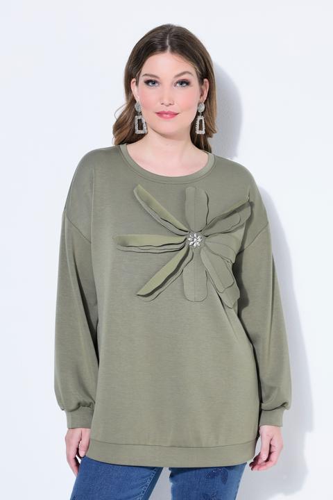 Produktbild Miamoda Sweatshirt, A-Linie, verzierte 3D-Blüte (48)