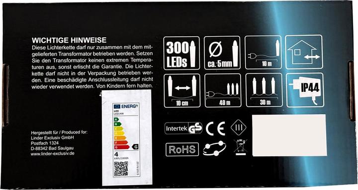 Actual product image Mojawo 300 LED fairy lights warm white (40 m)