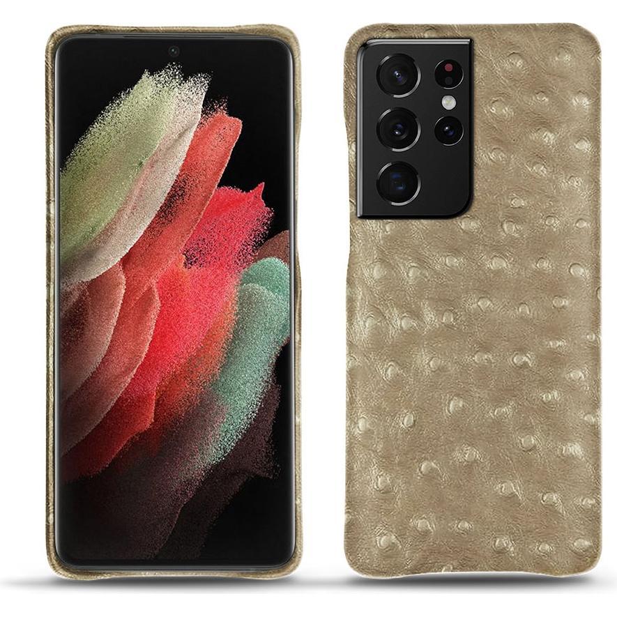 Noreve Lederschutzhülle (Samsung Galaxy S21 Ultra), Smartphone Hülle, Beige