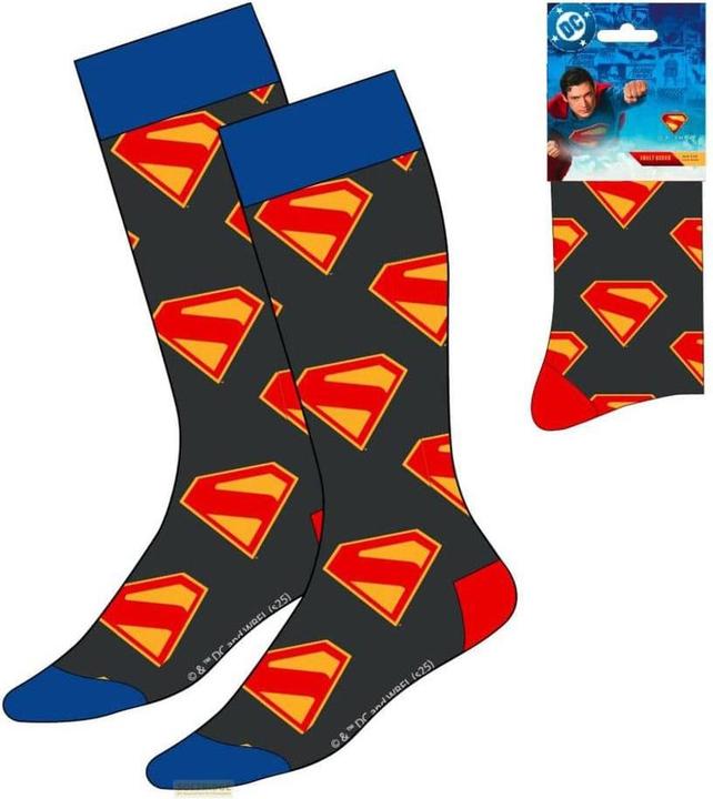 Cerdá DC Comics Socken Superman Logo Blue & Red 38-45 (Einzelpack, 38 - 45)