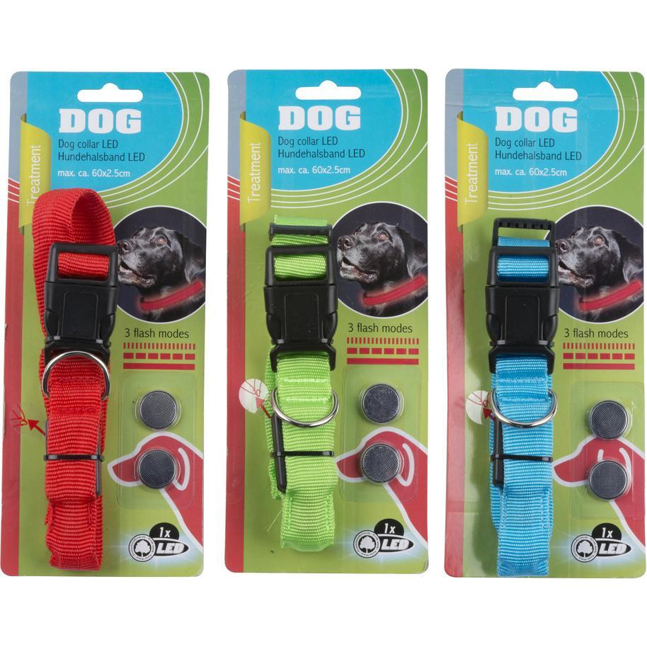 Meilleurs prix pour Pet Comfort Dog collar LED 3 color ass PE (Chien), Collier + laisse