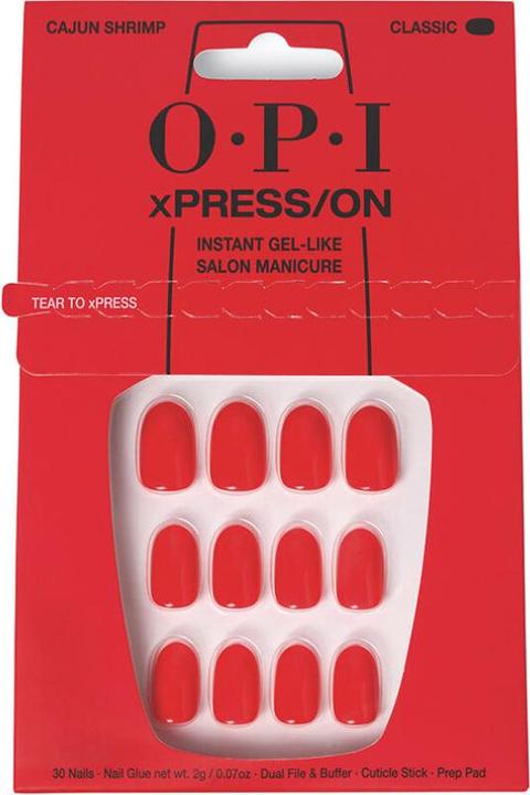 Image du produit OPI Xpress/On Nail Art (Ongles artificiels, Crevette cajun (rouge))