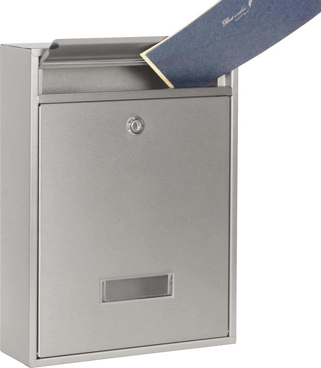 Immagine prodotto Wiltec Cassetta delle lettere V10 in acciaio inox 260x90x350mm serratura targhetta Postbox