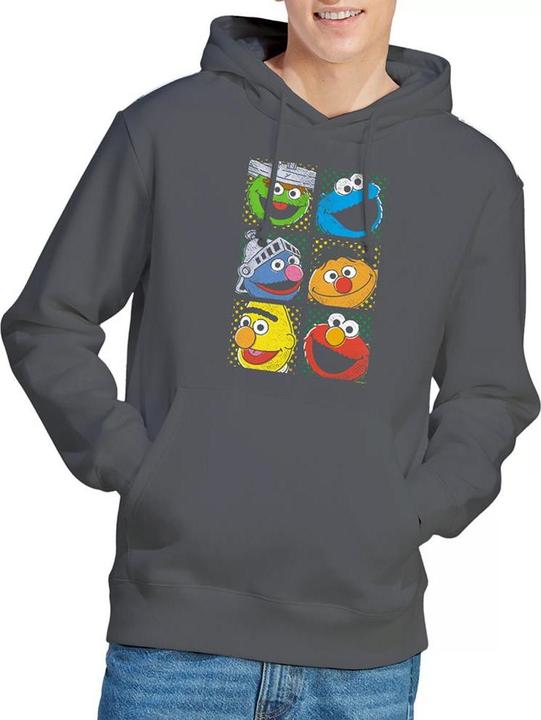 Actual product image Unisex Adult Grid Photos Hoodie (M)
