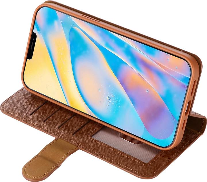 Image du produit Gebei Fourre Yaqi séries luxe en cuir véritable, porte-cartes, support vidéo (Realme 12 Pro+, Apple iPhone 12)