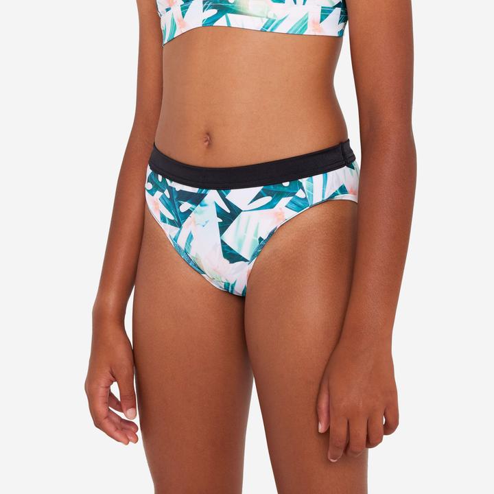 Actual product image Olaian Bikini-Hose Mädchen 900 Buddy rosa/geblümt