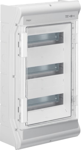 Hager HAG VE312PN Vector IP65, 3x12 PLE, UV-stabiel, LE (Verdeler)