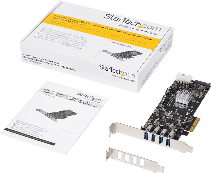 Immagine prodotto StarTech 4 Port PCIe Quad Bus USB 3.0 Card