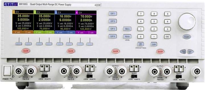 Aim TTi MX100Q-S2 Laboratory power supply, adjustable 0 - 35 V/DC 0 - 6A 420W RS-232, USB, LAN Number of