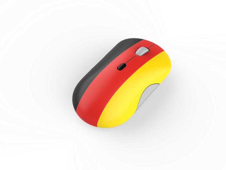 Actual product image Lenovo 350 Fan Edition - Deutschland/Büro/Optisch/1.600 DPI/Drahtlos Bluetooth/Schwarz (Wireless)