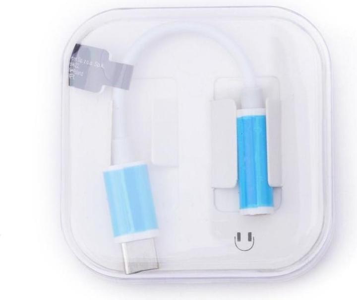 Babaco Convertitore Adattatore OEM AUX tipo C (maschio) a Jack 3,5 mm (femmina) BOX bianco (USB tipo C)