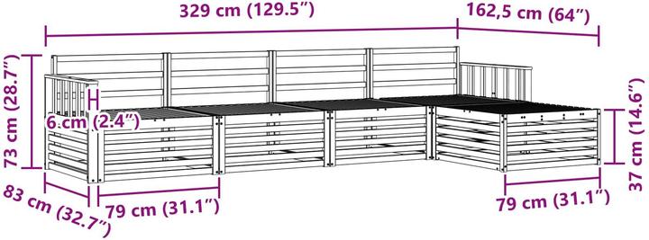 Produktbild vidaXL Outdoor-Sofa