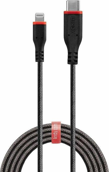 Image du produit Lindy 31285 Câble Lightning 0,5 m noir (0.50 m, USB 2.0)