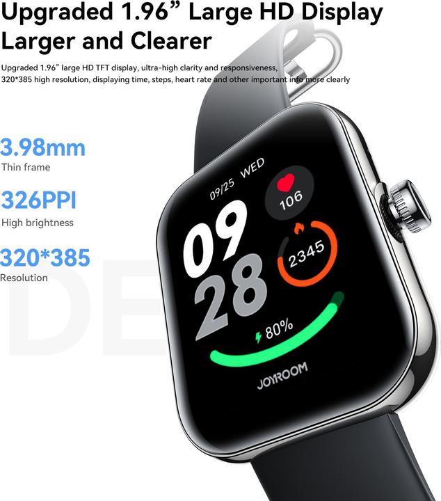 Actual product image Joyroom Fit-Life JR-FT5 Plus smartwatch with call answering function - black