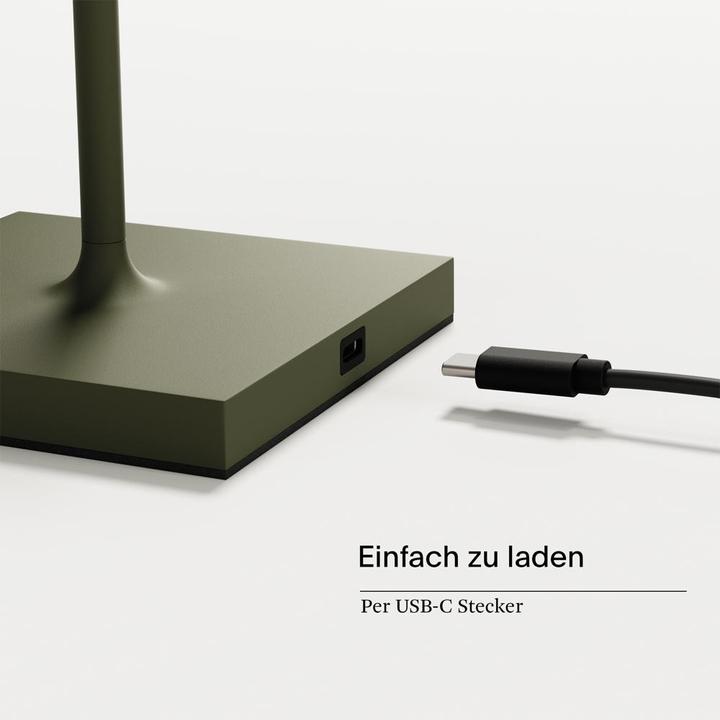 Productafbeelding Sigor Oplaadbare tafellamp USB-C Nuindie 38cm spar groen 2,2W FlexMood 2200K/2700K IP54 Ra85 dimbaar