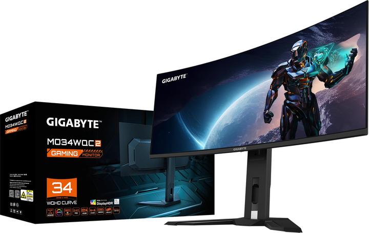 Actual product image Gigabyte MO34WQC2 EK (3440 x 1440 pixels, 34")