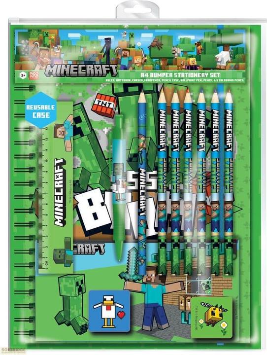 Produktbild Pyramid Minecraft Schreibset 12-teilig A4 Bumper
