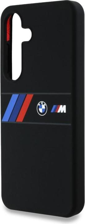 Produktbild BMW Silicone Middle Tricolor Stripes MagSafe Case for Samsung Galaxy S25 - Black (Samsung Galaxy S25)