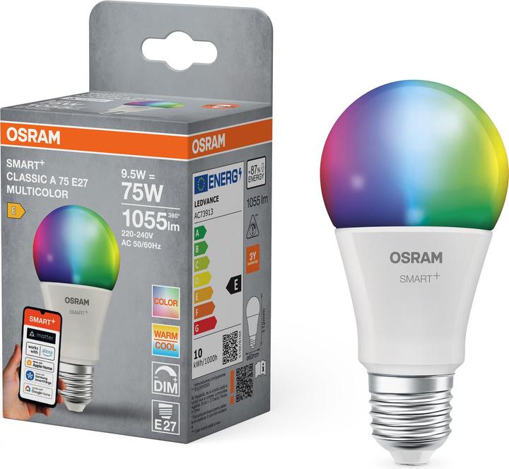 Produktbild Osram Smart+ Matter Classic (E27, 1055 lm, 1x)