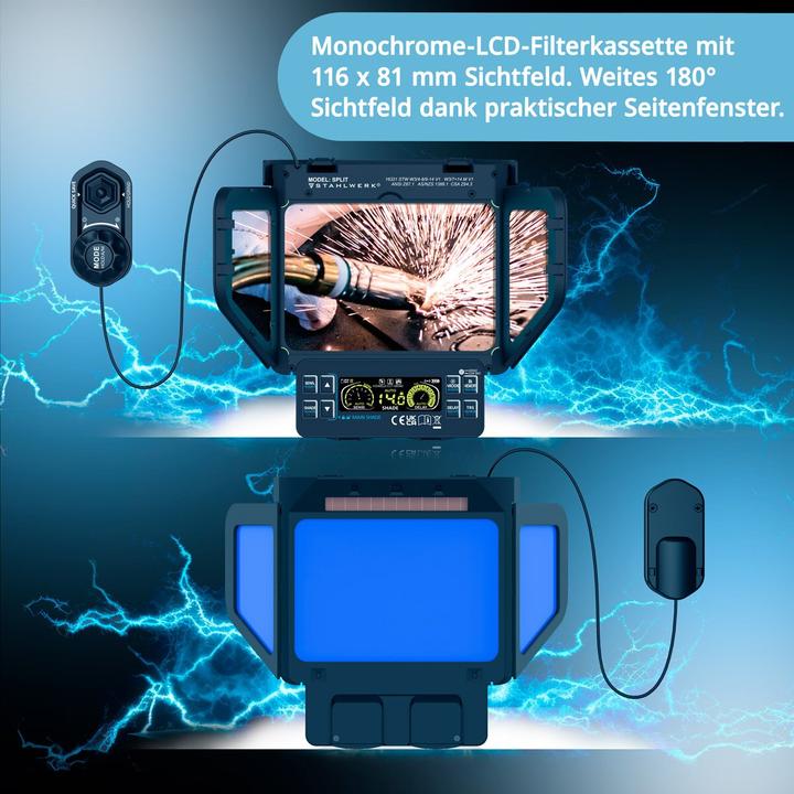Actual product image Stahlwerk Split 3-in-1 automatic welding helmet